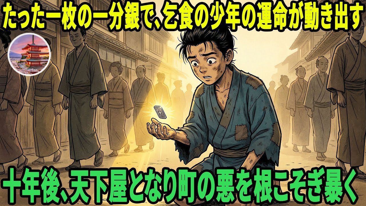 たった一分銀から始まった逆転人生。乞食の少年が町の闇を一掃する | 野談 | 伝説 | 昔話 | 説話 | 民話