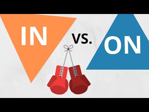 Vídeo: Diferencia Entre In Y On