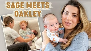 Big Sister meets Baby Brother for the First Time | What Life is Like with 2 Kids Now…