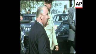 UPITN 2 6 73 NIXON AND POMPIDOU ARRIVE TO REYKJAVIK FOR TALKS