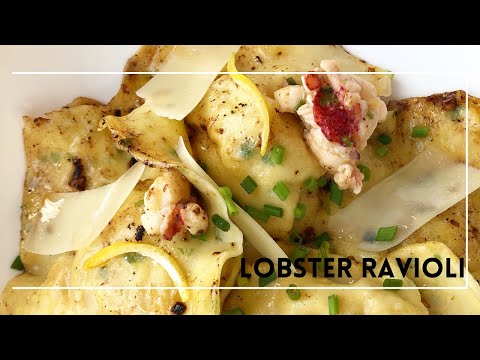 Homemade Lobster Ravioli With Garlic Browned Butter Sauce