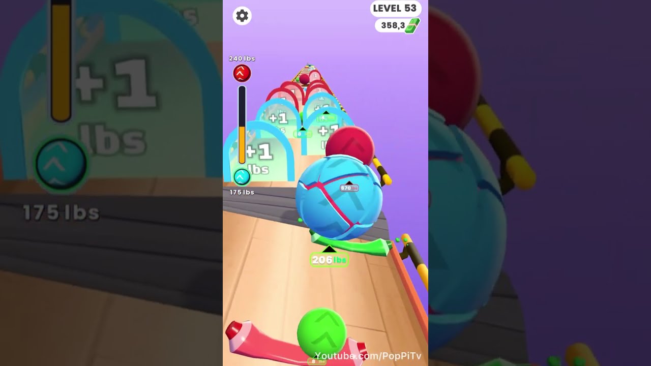 Overweight Balls - All Levels Gameplay Pop Pi (Levels 52-54)