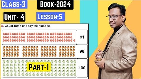 Class 3 | English unit 4 lesson 5 | Numbers 91-100 | Part- 1| Page 50 | Book 2024 |