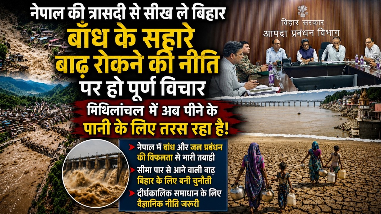 नेपाल की त्रासदी से सीख ले बिहार, बाँध के सहारे बाढ़ रोकने की नीति पर हो पूर्ण विचार |