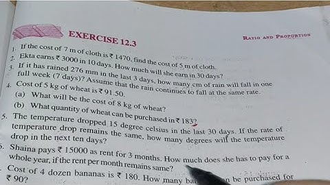 Ncert class 6th Chapter 12 Ratio and proportion Ex 12.3 solutions