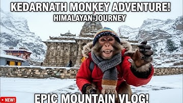 A Monkey Vlogger’s Spiritual Journey to Kedarnath | Snowy Himalayan Temple Vlog 🐒❄️🙏@Amaldey7058 