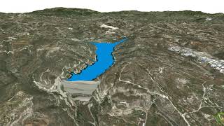 Biggest dam of Cyprus, #Kouris #overflow #QGIS