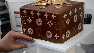 Украшение тортов | Как украсить торт в форме коробочки Louis Vuitton Украшение тортов | Как украсить торт в форме коробочки Louis Vuitton
