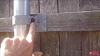 Changing old fence to galvanized steel post with brackets