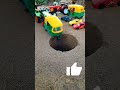 jcb pushing bl car autorikshaw and sw greentractor push in pit | #jcbtoys #jcbjcb #jcb#jcp #jcbvid