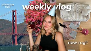 WEEK IN MY LIFE: new rug, prime day hauls, skincare & closet organizing