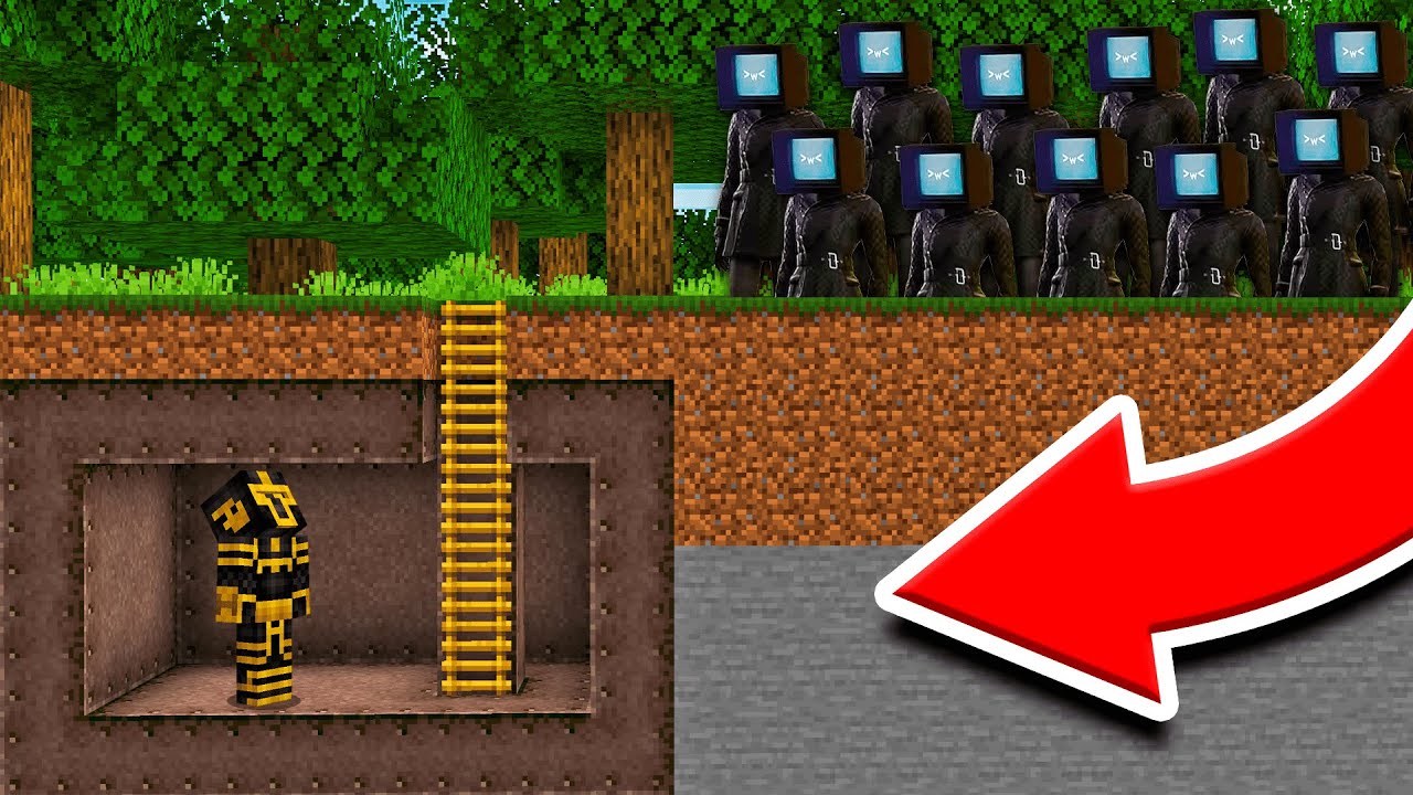 BASE SECRETA VS APOCALIPSIS DE TV WOMAN SKIBIDI TOILET EN MINECRAFT 😱