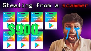 STEALING $900 FROM A SCAMMER!