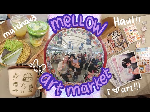 Mellow art market vlog! + HAUL