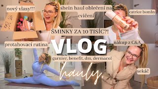 VLOG | shein haul, nový vlasy, sekáč, DM, protahovací challenge a Dermacol mi poslal mega balík