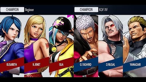 KOFXV 🔥 RayRayFC (Yashiro/Rugal/Yamazaki) vs Champion (Elisabeth/B.Jenet/Isla)|KOF XV Replays🔥 Steam