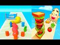 Sandwich Runner VS Gummy Worm Go! || Epic 🔥 Max Levels Unlocked | Full Gameplay Walkthrough #370