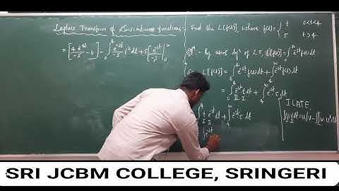 Laplace transformation of discontinuous function