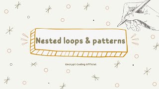 Nested loops & patterns in JAVA