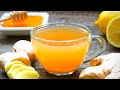 Home remedy  ginger lemon honey tea recipe  cold  flu relief i herbal tea for cold  cough