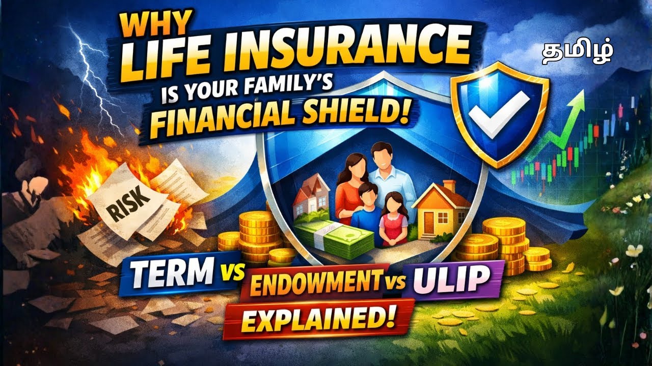 Why Life Insurance is Your Family’s Financial Shield! 🛡️Term vs Endowment vs ULIP Explained in Tamil