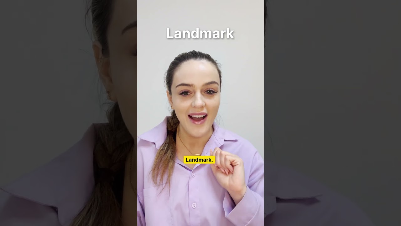 Day 74/100 days of Master Vocabulary & pronunciation with  new word #landmark | learn with Natalie