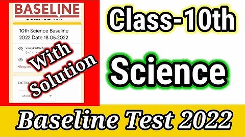 10th Class PSEB Quiz with Solution Baseline Test Science By Vinay Kumar 2022