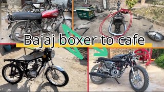 Bajaj boxer convert in 🏍️ cafe racer /‼️ part 1 / dismental all bike ⚠️/ bajaj boxer♻️bike rebuild