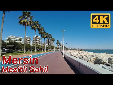 Mersin Walking Tour | Mezitli Sahil | Turkey 4K