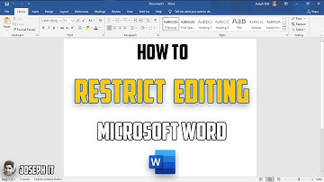 How to Restrict Editing in Word - Restrict Editing in Microsoft Word - Lock word document
