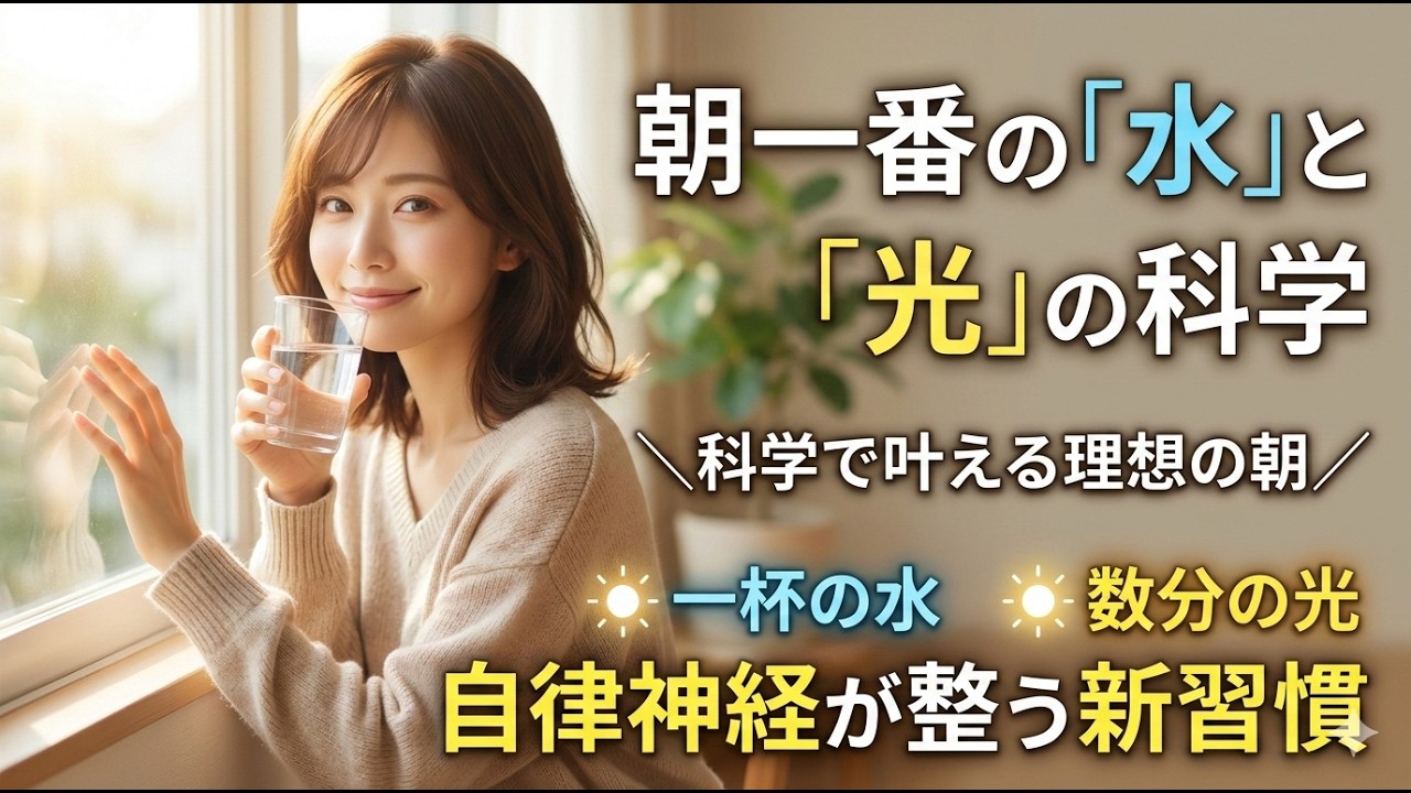 朝一番の「水」と「光」の科学｜根性不要！自律神経を整えて脳を劇的に目覚めさせる方法