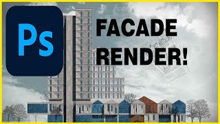 PHOTOSHOP 4 STAR HOTEL FACADE RENDER !