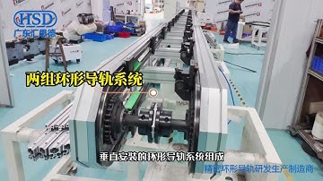 Vertical double-track precision ring guide circulating conveyor line synchronous conveying