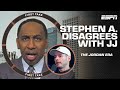Jj is off his rocker  stephen a responds to redick saying the mj era was watered down  first take