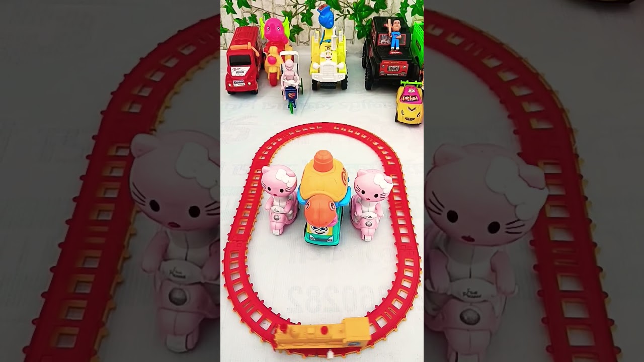 Toys Cars & JCB Plunge Into Giant Pit 