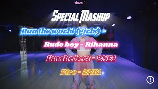 [Engsub]👩🏻‍🎤SPECIAL MASHUP: Run the world + Rude boy + I’m the best + Fire ⚡️| Quynhchemistry
