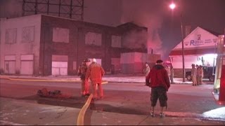 Crews spend hours battling blaze