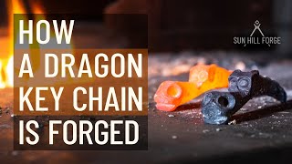 Blacksmithing : Hand Forging Dragon Head Key Chain