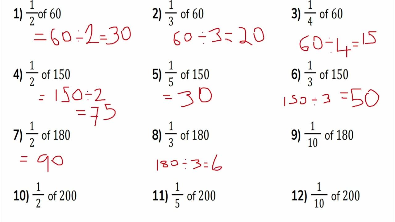 Fraction of An Amount Fraction of Amounts KS2 Maths KS3 Maths