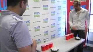 Enrique iglesias Playing Beer Pong at Elvis Duran and the Morning Show 2010