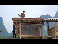 Kong  nhat build a chicken coop prepare to raise more poultry for economic development