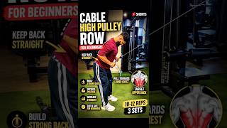 Cable Standing High Pulley Row for Beginners | Build a Strong Back #shorts