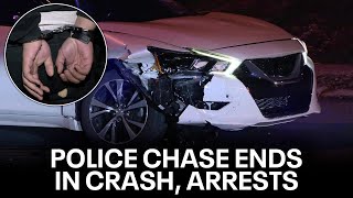 Police chase ends in crash, arrests in Philadelphia