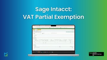 Setting Up & Using VAT Partial Exemption in Sage Intacct