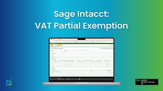 Setting Up & Using VAT Partial Exemption in Sage Intacct