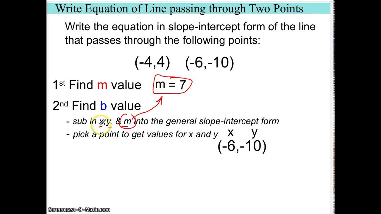 Write Equation of Line given 17 Points