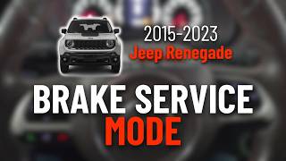 Jeep Renegade Rear Brake Pads: How to Put the Electric Parking Brake in Service Mode