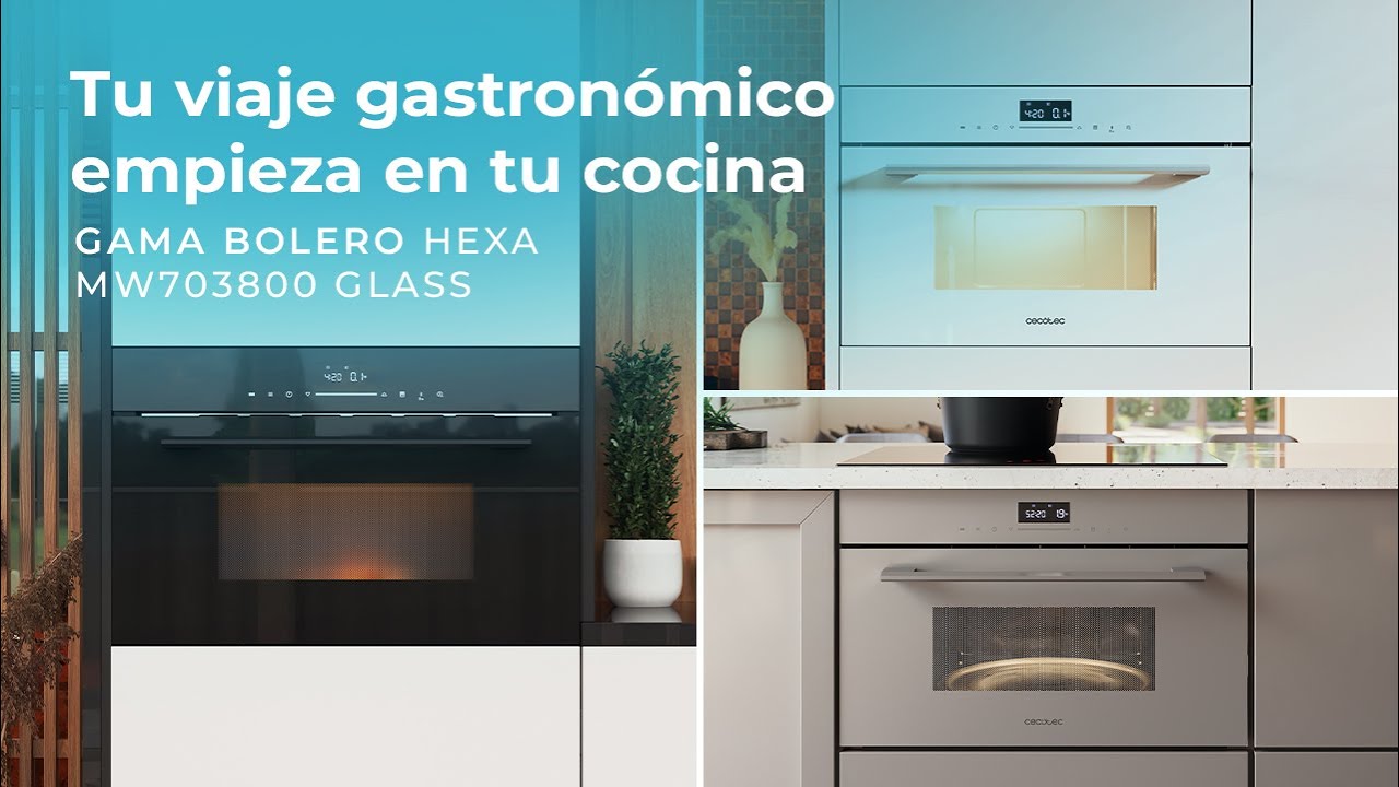 Gama de Fornos embutidos Bolero Hexa MW Glass
