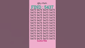 How fast did you spot the stray 5437? #fyp #fypviral #fypyoutube #iqtest #shorts