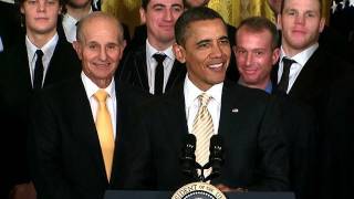President Obama honors the 2011 World Champion Boston Bruins